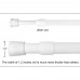 Racdde Tension Shower Curtain Rod 41-77 Inch Pack of 2, 1.2” End Cap (White) 