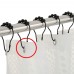 Racdde Black Shower Curtain Hooks Rust-Resistant Stainless Steel for Bathroom Shower Rod Curtains, Set of 12 Rings 