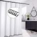 Racdde 24 pcs Shower Curtain Rings Plastic Curtain C Rings Hook Hanger Bath Drape Loop Clip Glide Bathroom Shower Window Rod (Black)