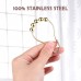 Racdde Rustproof Shower Curtain Rings Hooks, Stainless Steel Heavy Duty Roller Decorative Shower Hooks for Bathroom Rods Curtains Liners, Polished Gold, Set of 12 Hooks 
