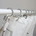 Racdde Shower Curtain Rings Hooks Eight Solid Bead Bathroom Curtain Hook Stainless Steel Set of 12 Hooks