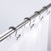 Racdde Shower Curtain Hooks, Double Glide Shower Curtain Rings Rustproof Metal Heavy Duty Roller Bathroom Shower Rods Curtains Liners, Set of 12, Bronze 