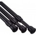 Racdde 3 Pack Cupboard Bars Tensions Rod Spring Curtain Rod, Adjustable Width (11.81-20 Inches, Black) 
