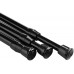 Racdde Adjustable Cupboard Bars Tensions Rod Spring Curtain Rod-3 Pack (12-20 inch, Black) 