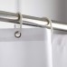 Racdde Shower Curtain Polyester Fabric Waterproof Machine Washable with 12 Hooks 72x72 Inch 