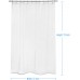 Racdde 2 Pack Shower Curtain Liners, 72" W x 72" H PEVA 3G Shower Curtains with Heavy Duty Glass Beads and 12 Rust-Resistant Grommet Holes, Waterproof Odorless Lightweight Plastic Liners - Clear 