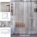 Racdde Waterproof Shower Curtain Liner 8G EVA Thick Shower Curtain No Smell with Heavy Duty 3 Bottom Magnets, Stain Resistant Shower Liner for Shower Stall, Bathtubs, 3D Pebble Pattern, 72 x 72,12 Hooks 