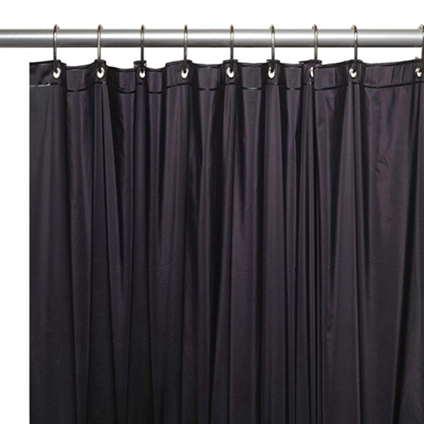 Racdde Hotel Collection Heavy Duty Mold & Mildew Resistant Premium PEVA Shower Curtain Liner with Rust Proof Metal Grommets - Assorted Colors (Black) 