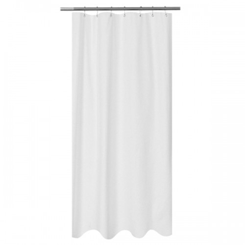 Racdde Embossed Microfiber Fabric Stall Shower Curtain Liner 36 x 72 inches,Washable and Water Repellent, White 