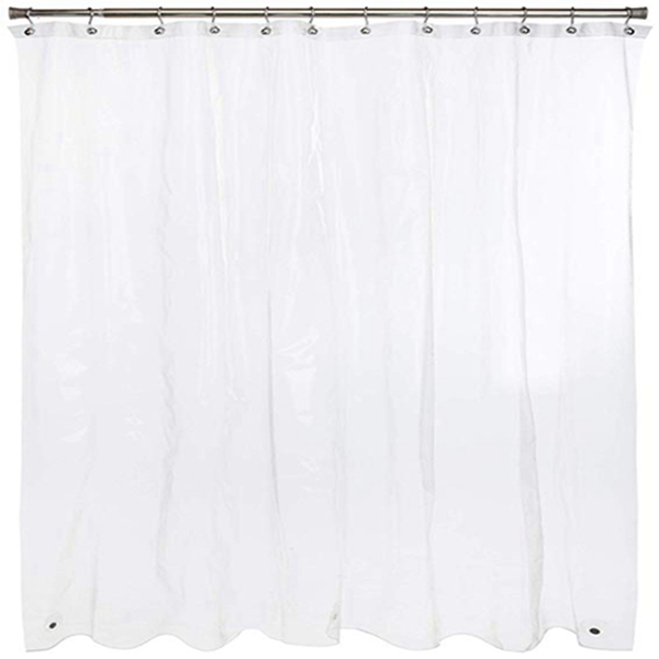 Racdde  Mildew Resistant Anti-Bacterial PEVA 8G Shower Curtain Liner, 72x72 Clear - Non Toxic, Eco-Friendly, No Chemical Odor, Rust Proof Grommets 