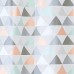 Racdde Decorative Triangle Print - Waterproof, Mold/Mildew Resistant, Heavy Duty PEVA Shower Curtain Liner, for Bathroom Showers, Stalls and Bathtubs - 72" x 72" - Coral/Gray/Mint Green 