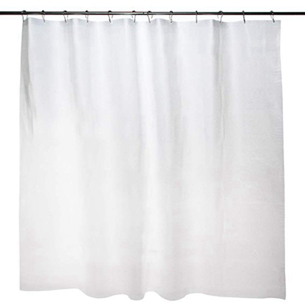 Racdde PEVA Shower Curtain Liner No Smell Waterproof Shower Curtains for Bathroom 70''x 72'' 6G White with 12 Hooks 