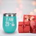 Racdde 30th Birthday Gifts For Women Men|30th Bday For Her Him|29 + One Finger|Funny Wine Gift Idea| 12oz Insulated Stainless Steel Tumbler with lid|Funny Turning 30 Gift |Anniversary Gift Idea for Him, Her