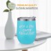 Racdde Insulated Wine Tumbler,”Not a Day Over Fabulous”Stainless Steel Wine Glass with Spill Proof Lids,12 oz Double Wall Vacuum Travel Metal Cup for Wine,Beer,Coffee(Blue)