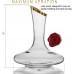 Racdde Wine Decanter- 100% Crystal Glass, Thick Hand Blown & Lead Free, Gold Tip, Red Wine Carafe, Wine Accessories, Wine Gift, Wide Base, 1800 ml.