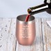 We’ll Be Friends until We’re Old and Senile Best Friend Wine Tumbler, Inspirational Friendship Birthday Gifts for Women Girls Sisters, Racdde 12 Oz Insulated Wine Tumbler Cup with Lid, Rose Gold 