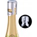 Racdde Champagne Stopper with Stainless Steel, Decorative Champagne Saver Vacuum Plug with Food Grade Silicone, Reusable Bottle Sealer Keeps Champagne Fresh, Best Labor Day Gift (2pack set) 