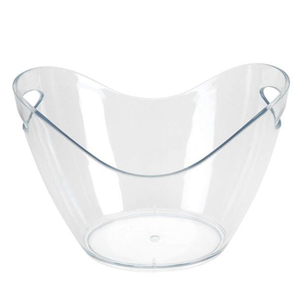 Racdde Ice Bucket Clear Plastic 3.5 Liter - Storage Tub - Perfect for Wine, Champagne or Beer Bottles