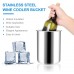 Racdde Wine Cooler Bucket, Stainless Steel Wine Chiller Bucket Wine Bottle Bucket Champagne Bucket Wine Ice Bucket Wine Bottle Insulated Bucket to Keep Wine,Beer and Champagne Cold