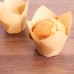 Racdde 150pcs Tulip Cupcake Liners Natural Baking Cups Muffin Paper Liner Grease-Proof Wrappers for Wedding, Birthday Party, Standard Size, Natural Color 