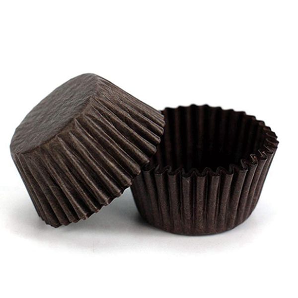Racdde Mini Baking Paper Cup 400-Pack Brown Cupcake Liners Disposable Baking Cup Muffin Liners for Baking 