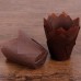 Racdde Tulip Baking Cups 150-Pack Natural Cupcake Muffin Paper Liners Grease-Proof Wrappers for Wedding, Birthday Party, 1.96 x 3.14 Inch, Brown Color 
