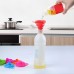 Racdde Silicone Collapsible Funnel Set Flexible Oil Funnel Food Grade Kitchen Tools Mini Funnels for Water Bottle Liquid Transfer (6-Pack Small) 