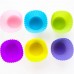 Racdde Silicone Cupcake Baking Cups 36 Packs Reusable Muffin Molds Non-stick Cupcake Baking Liners Standard Size Colorful Truffle Cups, 6 Colors