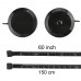 Racdde Soft Tape Measure 2-Pack 60 Inch Retractable Body Measuring Tape Flexible Dual Sided Ruler for Sewing Cloth Tailor Fabric, Black and White