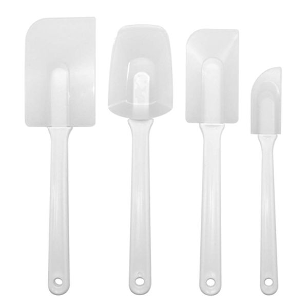 Racdde Silicone Spatula Set 4-Pack Heat Resistant Silicone Spatulas Flexible Kitchen Utensils Non-Stick for Cooking, Baking, Scraping and Mixing, Dishwasher Safe Bakeware Set of 4