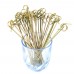 Racdde 6 Inch Cocktail Picks 200-Pack Bamboo Knot Skewers Twisted Ends Appetizer Picks for Cocktail Party, Wedding Party or Barbecue Snacks Fruit