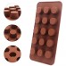 Racdde 3-Pack Silicone Chocolate Molds Non-stick Round Candy Making Mold Silicone Baking Bar Molds Making Kit Cylindrical Chocolate Dessert for Kids, 15-Cavity of Each