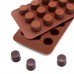 Racdde 3-Pack Silicone Chocolate Molds Non-stick Round Candy Making Mold Silicone Baking Bar Molds Making Kit Cylindrical Chocolate Dessert for Kids, 15-Cavity of Each