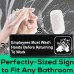 Racdde Easy Install Employees Must Wash Hands Before Returning to Work Sign With Self-Adhesive Backing. 2 Pack Set, One Each For The Mens and Womens Restroom. Takes 30 Seconds To Post Above Bathroom Sinks