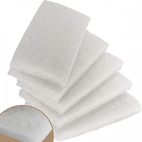 Racdde Commercial-Grade Non-Abrasive White Cleaning Pad 5 Pack By Mop Mob. Large, Multi-Purpose 10 in x 4 1/2 in Scouring Pad Fits Universal Holders. Great For Scrubbing Sinks, Tile, Windows and Fine China 