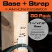 Racdde ro-Grade, Adhesive-Backed Cable Straps 50 Pack. High-Strength, White Clamps for Electrical Wire Management and Organization. Tool-Free Installation for Home Or Office. Screw-Mount for Permanent Hold 