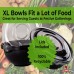 Racdde Catering-Grade Big Disposable Serving Bowls & Lids 4 Pack, 160oz 