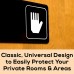 Racdde etail Genius Easy Install Private Sign with Self-Adhesive Backing 2 Pack Set Up in 30 Seconds with No Tools Necessary. Our Durable, 9 in x 3 in Plastic Placard Helps Provide A Lifetime of Privacy 