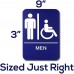 Racdde Mens and Womens Restroom Braille 9 in x 6 in Signs With Braille Lettering By Retail Genius. Durable Plastic Placards Display Bathroom Location and Gender. Self-Adhesive Backing For Easy Install 