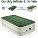 Racdde Twin Air Mattress with Built-in Pump, Inflatable 18" Elevated Airbed with Flocked Top, Best Air Mattresses for Guests, Family, 2-Year Guarantee 