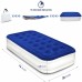 Racdde Premium Dual Pump Luxury Twin Size Air Mattress Airbed with Built in Pump Raised Double High Twin Blow Up Bed for Home Camping Travel 2-Year Warranty – 13” High 
