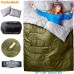 Racdde Double Sleeping Bag for Backpacking, Camping, Or Hiking. Queen Size XL! Cold Weather 2 Person Waterproof Sleeping Bag for Adults Or Teens. Truck, Tent, Or Sleeping Pad, Lightweight 