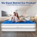 Racdde Luxury Queen Air Mattress with Built-in Pump, Best Inflatable Airbed with Structured Air Coil Technology - 18" Double Height, 0.45mm Extra Thick Elevated Raised Air Mattress 