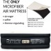 Racdde First Ever Microfiber California King Air Mattress, Luxury Microfiber airbed with Built-in Pump, Highest End Blow Up Bed, Inflatable Airbed for Guests Home Travel (Black) 