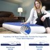 Racdde Never-Leak Camping Series Twin Camping Airbed with High Speed Pump Luxury Twin Size Air Mattress Single High Inflatable Blow Up Bed for Home Camping Travel 2-Year Warranty – Blue/White 