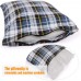 Racdde Small Camping Pillow Lightweight and Compressible, 1PC/2PCS Flannel Travel Pillow with Removable Pillow Cover 