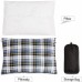 Racdde Small Camping Pillow Lightweight and Compressible, 1PC/2PCS Flannel Travel Pillow with Removable Pillow Cover 