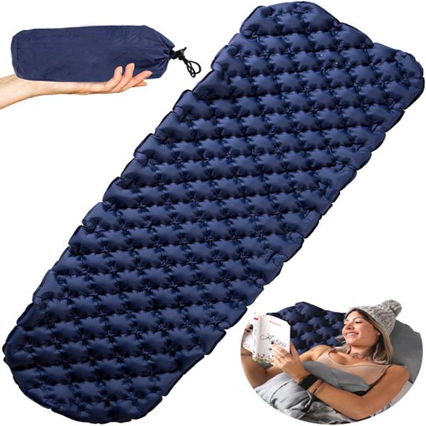 Racdde Ultralight Air Sleeping Pad - Inflatable Camping Mat for Backpacking, Traveling and Hiking Air Cell Design for Better Stability & Support - Best Sleeping Pad 