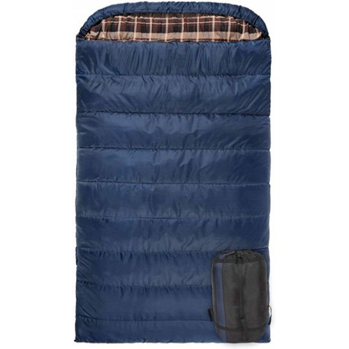Racdde Mammoth Queen-Size Double Sleeping Bag; Warm and Comfortable for Family Camping 