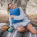 Racdde Camping Pillow Compressible Foam Pillows – Use When Sleeping in Car, Plane Travel, Hammock Bed & Camp – Great for Kids - Compact Small, Medium & Large Size - Portable Bag 